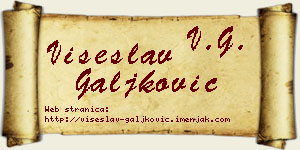 Višeslav Galjković vizit kartica